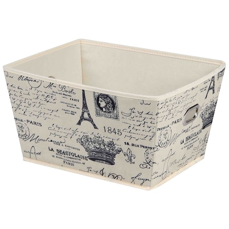 Home Basics Home Basics Paris Collection Large Non-Woven Storage Bin, Natural ZOR96270
